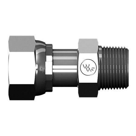WORLD WIDE FITTINGS Male Pipe to Female Flat Face O-Ring Swivel Straight FS6505X12X12